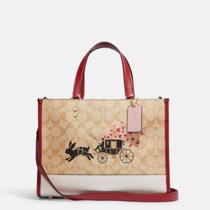 NWT Coach Dempsey Carryall Lunar New Year Rabbit purse